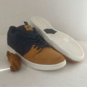 Size 11 - Nike SB Dunk Low Pro PRM 90s Backpack Midnight Navy/Ochre DX6775-400